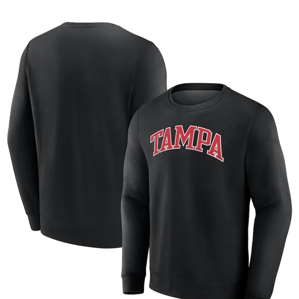 NEW Tampa Spartans Men's Medium Black Fanatics Crewneck Sweatshirt